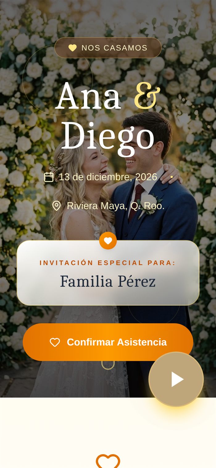 Portada con foto de la pareja