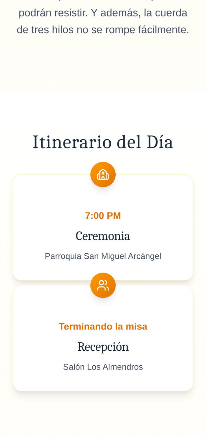 Itinerario del día
